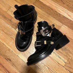 Balenciaga Leather Cut Out Boots